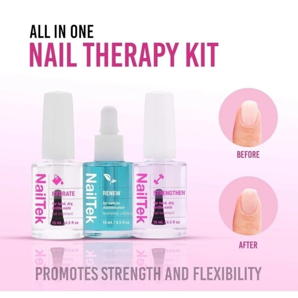 NailTek Nail THERAPY System for dry, brittle nails/ Hydrate, Renew, Strengthen